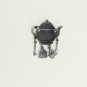 Handcrafted Silver Tone Movable Teapot Clothing Pin