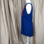 Charming Charlie Navy Blue & Red Detail Sleeveless Tie Back Top Size M