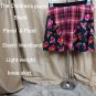 New With Tag The Children's Place Black Floral & Plaid Knee Skirt Size L