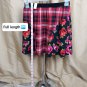 New With Tag The Children's Place Black Floral & Plaid Knee Skirt Size L