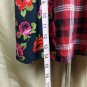New With Tag The Children's Place Black Floral & Plaid Knee Skirt Size L