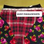 New With Tag The Children's Place Black Floral & Plaid Knee Skirt Size L