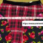 New With Tag The Children's Place Black Floral & Plaid Knee Skirt Size L