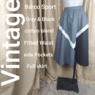 VINTAGE Barco Sport Modell Pockets Gray, Black,  White Details Fitted Waistband
