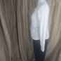 Susan Bristol Ivory Lien Blend Button Down Front Pockets Net Knit Size XL