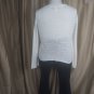 Susan Bristol Ivory Lien Blend Button Down Front Pockets Net Knit Size XL
