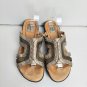 Clarks Artisan Brown Metallic Leather Sandals Size 8.5