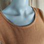 Mountain Lake caramel brown overall side buckles scoop neckline dress size L