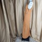 Mountain Lake caramel brown overall side buckles scoop neckline dress size L