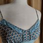 Free People Blue & Pink Lace Detail Adjustable Straps Tank Size 2