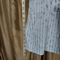 Ashley Stewart White/ Gray Strip Necktie Ruffled Button Up Top Size 14W