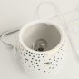 Cermic Glass White & Gold Polka-dot Cut Out Detail Night Light
