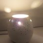 Cermic Glass White & Gold Polka-dot Cut Out Detail Night Light