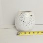 Cermic Glass White & Gold Polka-dot Cut Out Detail Night Light
