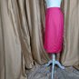 Ashley Stewart Pink Linen Blend Back Zip / Split Skirt Size 12