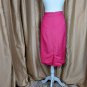 Ashley Stewart Pink Linen Blend Back Zip / Split Skirt Size 12