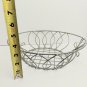 2 Silver Tone Floral Detail Wire Baskets