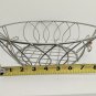 2 Silver Tone Floral Detail Wire Baskets