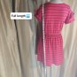 Girl's red / Navy Striped Dress/ Size L 12-14