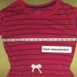 Girl's red / Navy Striped Dress/ Size L 12-14