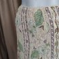 Talbots Silk Blend Beige And Green Print Skirt Size 8