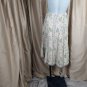 Talbots Silk Blend Beige And Green Print Skirt Size 8