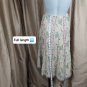 Talbots Silk Blend Beige And Green Print Skirt Size 8