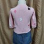 Gymboree Pink Hearts 100% Cotton Knit Cardigan Size 3-6 mos.
