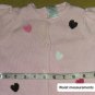 Gymboree Pink Hearts 100% Cotton Knit Cardigan Size 3-6 mos.
