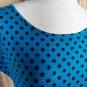 Living Doll Blue & Black Polka-dot Print  Pencil Dress Size XL