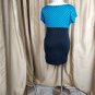 Living Doll Blue & Black Polka-dot Print  Pencil Dress Size XL