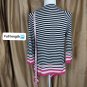 Jones New York Striped 100% Cotton Buttonless Cardigan Size M