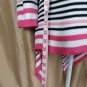 Jones New York Striped 100% Cotton Buttonless Cardigan Size M