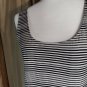 Jack By BB Dakota Black & White Striped  Side Zip Keyhole Back Tank Top size M