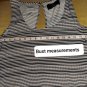 Jack By BB Dakota Black & White Striped  Side Zip Keyhole Back Tank Top size M