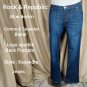 Rock & Republic Blue Denim Kasandra Style Sparkle Back Logo Pockets Jeans...