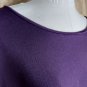 LOFT outlet Purple Cotton Blend Detail Hem Long Sleeves Tee Size XL