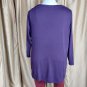 LOFT outlet Purple Cotton Blend Detail Hem Long Sleeves Tee Size XL