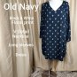 New Old Navy Black Floral Print V Neckline Dress Size XXL