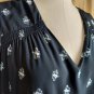 New Old Navy Black Floral Print V Neckline Dress Size XXL