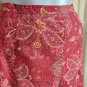 Liz & Co. red print flair 100% cotton zip/ hook closing size 6
