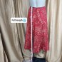 Liz & Co. red print flair 100% cotton zip/ hook closing size 6