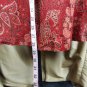 Liz & Co. red print flair 100% cotton zip/ hook closing size 6