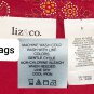 Liz & Co. red print flair 100% cotton zip/ hook closing size 6