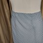 Robert Louis Long Modest Button Down White Strip Skirt Size S