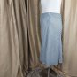 Robert Louis Long Modest Button Down White Strip Skirt Size S