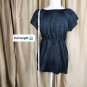 Perception Black Tie Neck Button Down Top Size L