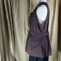 Cato Coffee Brown Detail V Neckline Side Zip Top Size 22/24W,