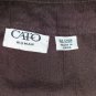 Cato Coffee Brown Detail V Neckline Side Zip Top Size 22/24W,