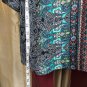 Cato Black & Blue Print Long Sleeves Detail Blouse Size 18/20W